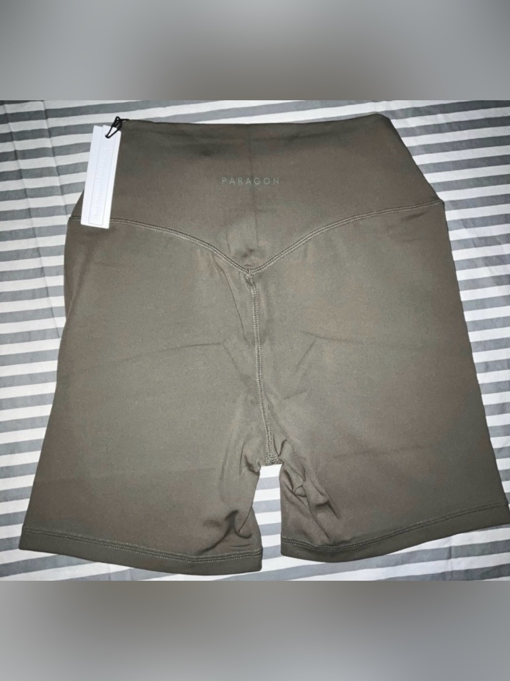 Paragon Reluna High-Rise Sculptseam Short 5" + Ruched Bra in Everglades Sz M - Picture 6 of 7